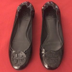 Tory Burch Reva Ballet Flat Black Patent
